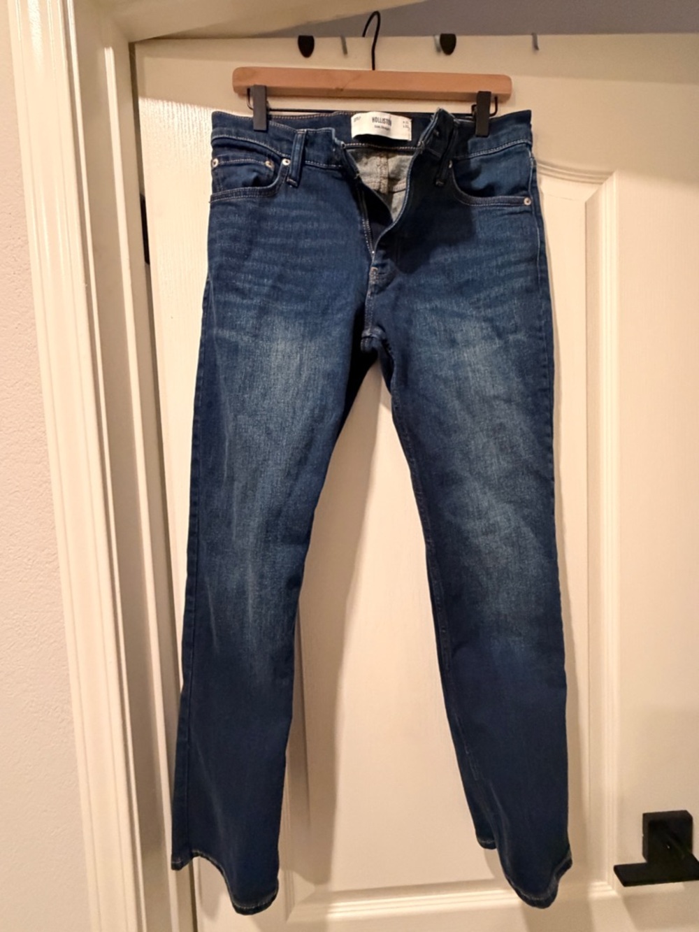 Men's Hollister Slim Straight 30x30 Dark Blue Slim Jeans
